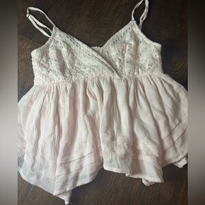 NWT - Hollister size medium babydoll top pink